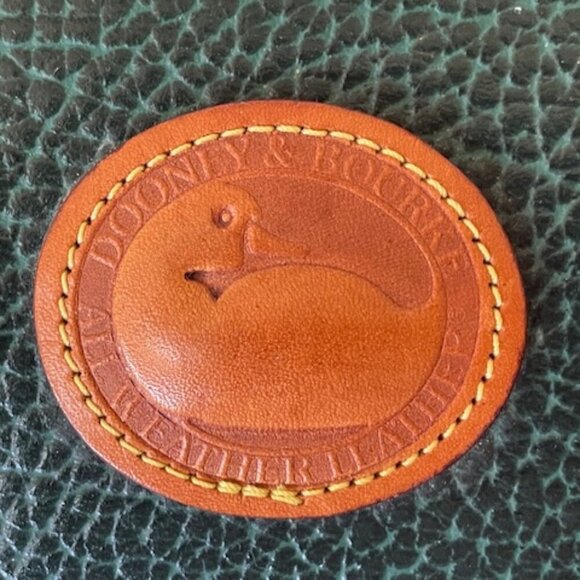 DOONEY & BOURKE AWL Green Pebbled Leather Large Double Pocket Outback Purse - Picture 7 of 17